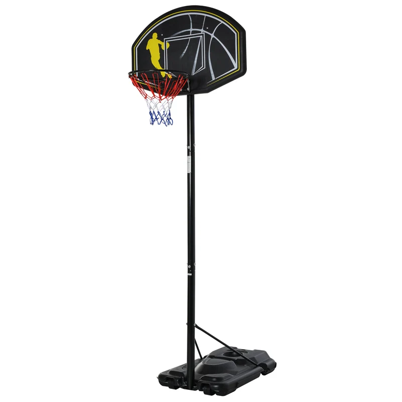 Easycomfort Canestro da Basket Altezza Regolabile in Acciaio con Base 112 × 74 × 365cm