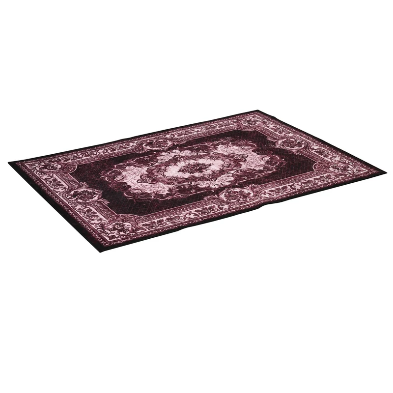 Easycomfort Tappeto Moderno Persiano in Poliestere per Interni, 200x140 cm, Rosso Ocra