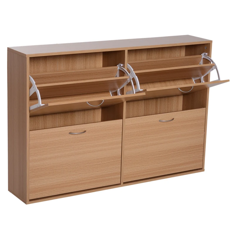 Easycomfort Scarpiera Salvaspazio Capacità 24 Ingresso e Camera da Letto Legno 120x24x81cm