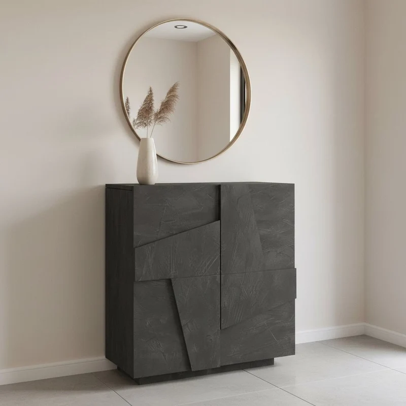 Scarpiera moderna a due ante Taylor Slate