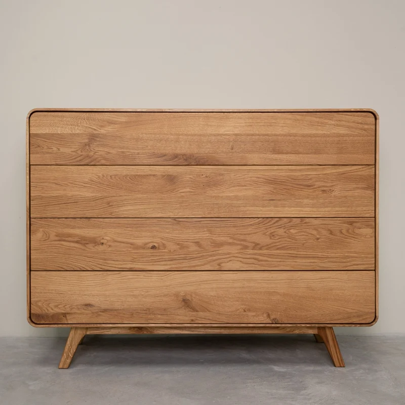 Comoda de madera maciza roble Geneva 3 | NordicStory