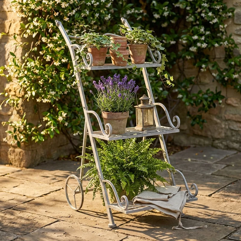 Eatagere bianco ossidato in Acciaio cm 37 5x51x81 - NARDI