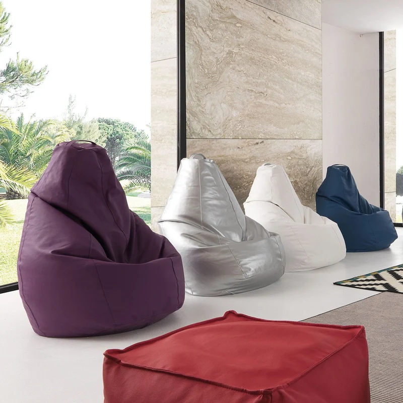 Pouf sacco Arvid in ecopelle sfoderabile