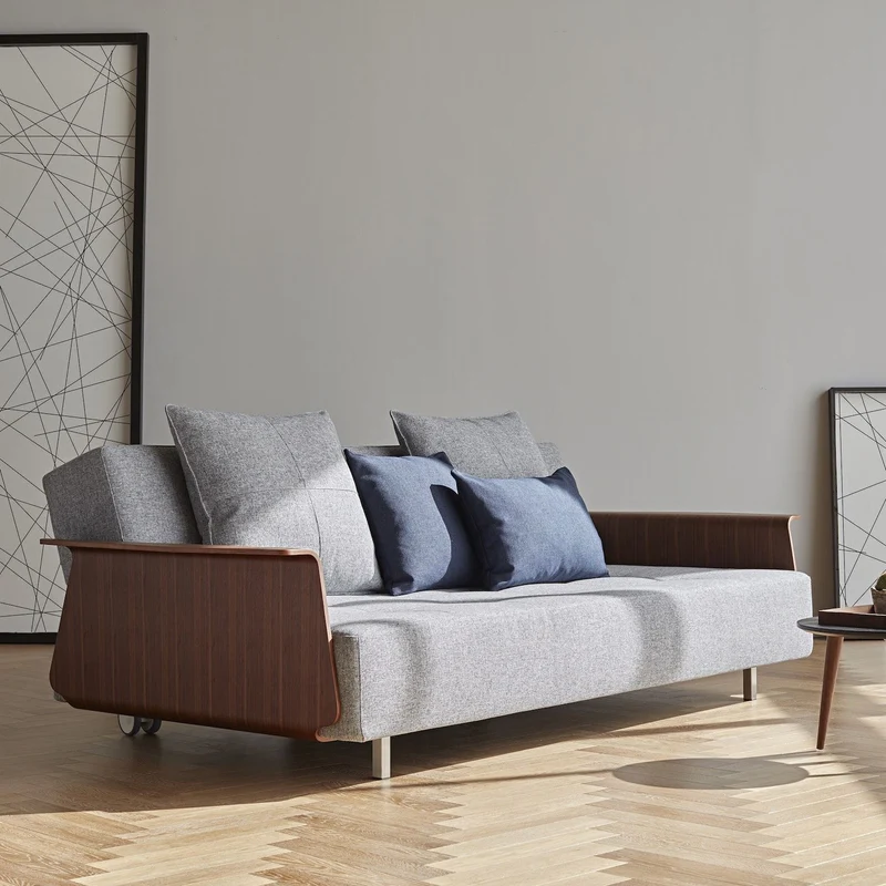Divano letto matrimoniale con braccioli Longhorn