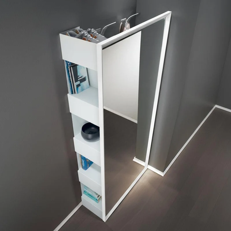 Mobili per ingresso con specchio ad anta Rettangolo Vanity