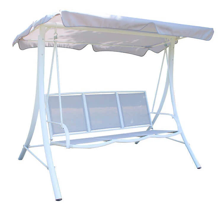 Dondolo da Giardino in Acciaio Textilene cm 206x160x130 - EBENEZER