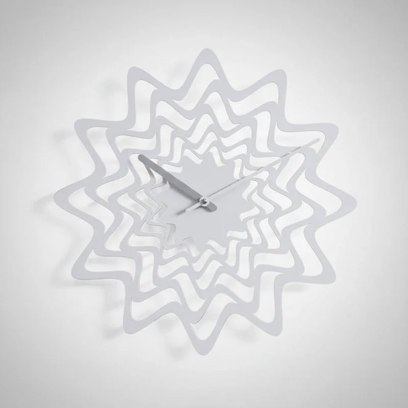 Orologio da parete Flux in metallo Nero Bianco