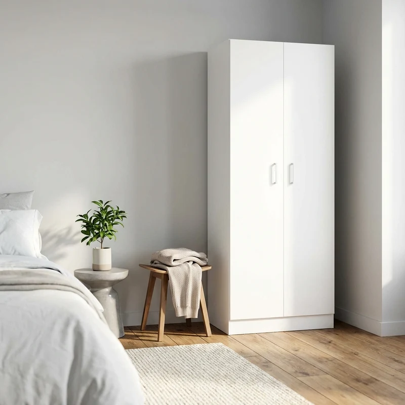 Armadio due ante in Legno Composito cm 77x50x190 - NORM