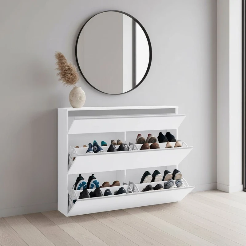 Mobile scarpiera ingresso Neville 2 White