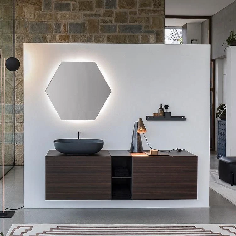 Mobili bagno in legno Qubo 1 di Loetrà