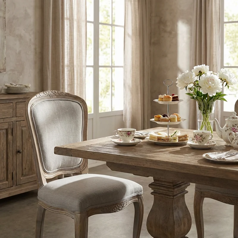 Sedia vintage seduta imbottita in Legno cm 52x49x86 - ROYCE