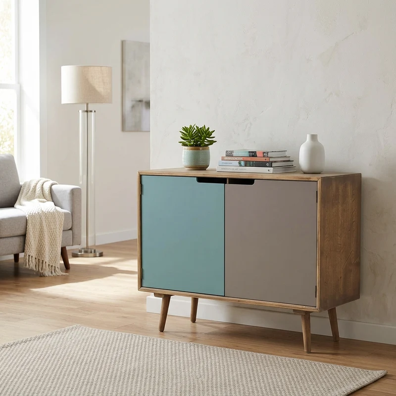 Mobiletto multicolore in Legno cm 80x35 5x48 5 - MARTIN
