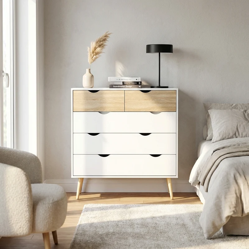 Cassettiera Moderna 4 cassetti cm 99x39x101 - PALMER