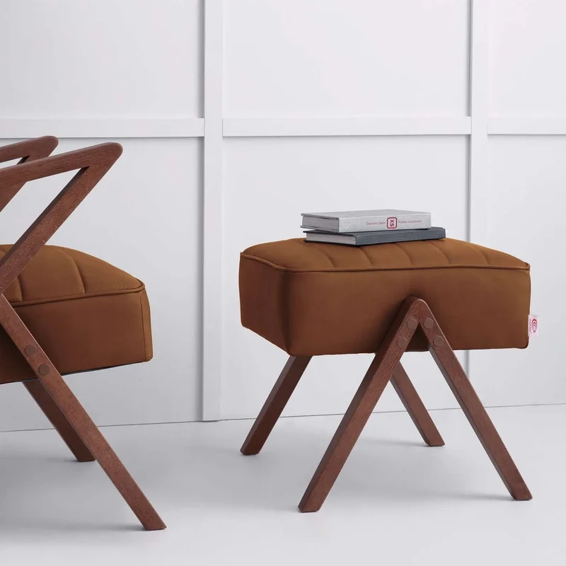 Retrostar Fußhocker - Leder Premium