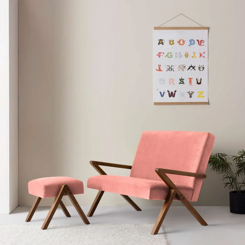 Kinder Retrostar Fußhocker - Velvet Line