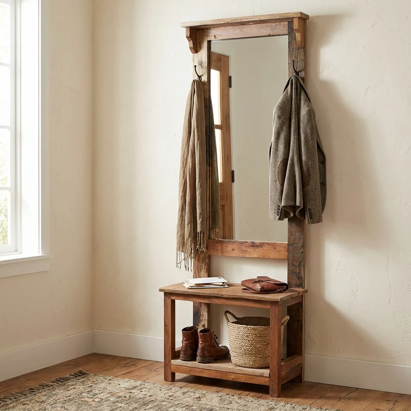 Mobile ingresso in legno rustico - AMALTHEA