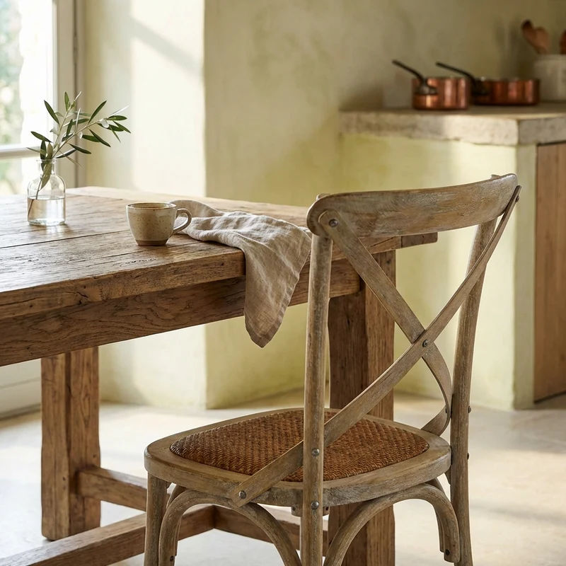 Sedia Vintage per Sala da Pranzo in Legno cm 46x42x87 - CROSS