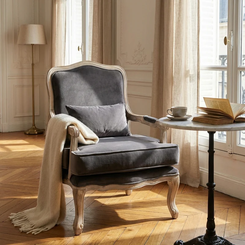 Poltrona vintage in Legno cm 72x64x92 - ARIC