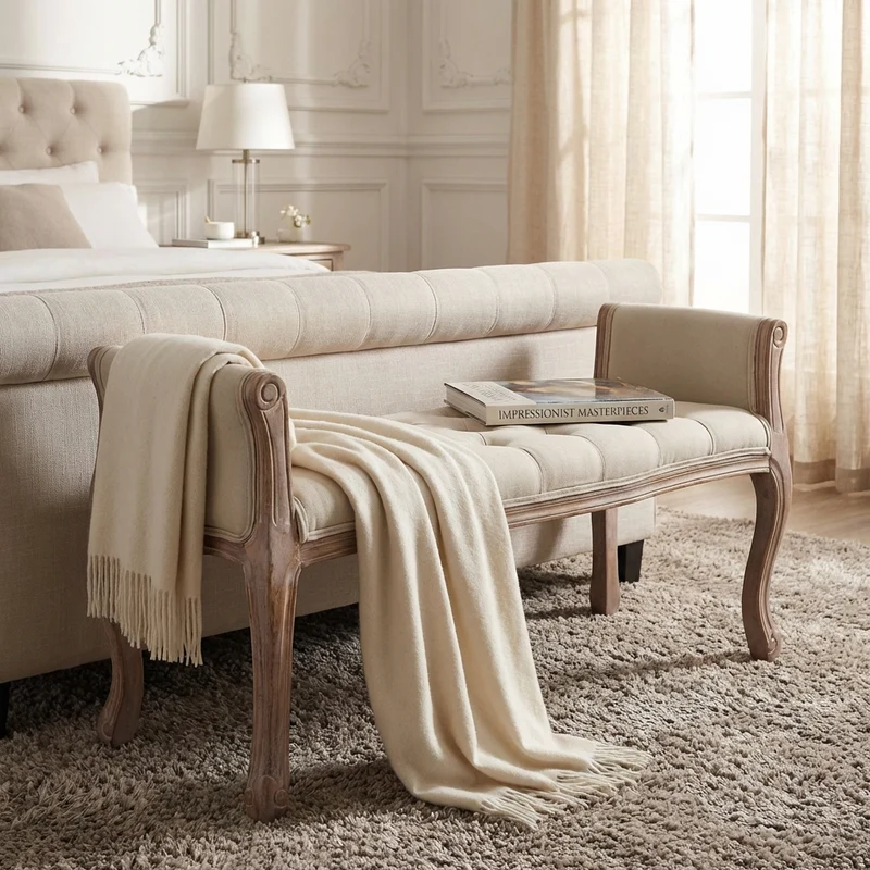 Panca vintage FondoLetto in Legno cm 113x48x60 - LAKE