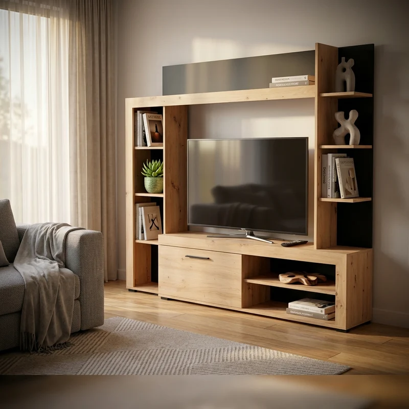 parete attrezzata moderna cm 172 5x33x157 5 h - ZENWOOD