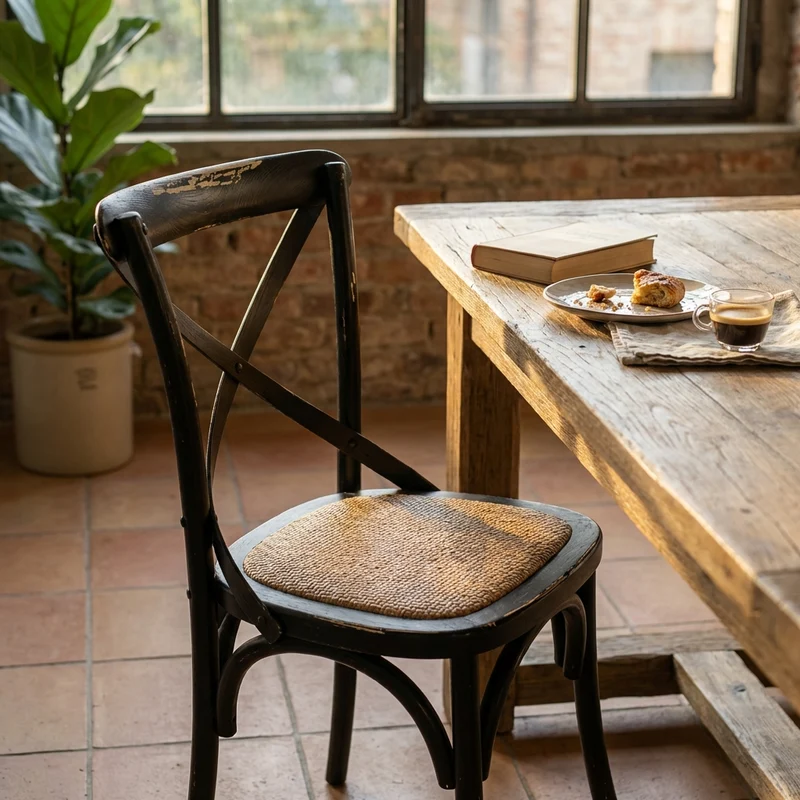 Sedia vintage in legno effetto antico - NARCISSUS