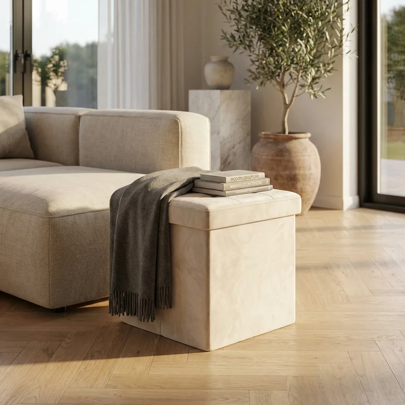 Pouf contenitore in velluto - VELVET