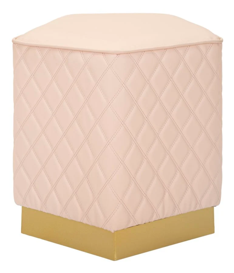 Pouf Pentagonale Imbottito da Salotto 35x35x38 cm - SHARON