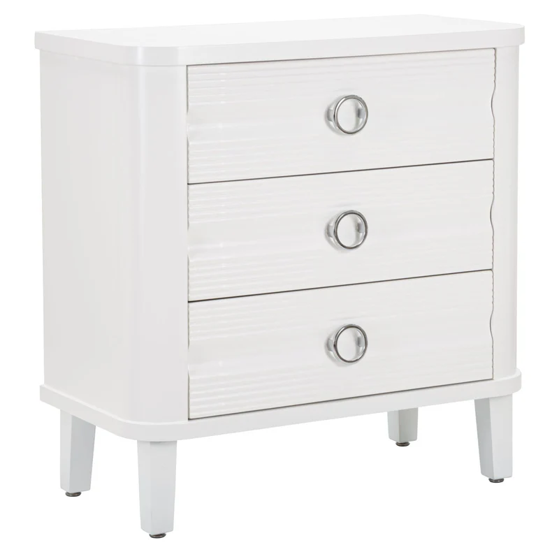 Cassettiera 3 Cassetti in Legno Stile Moderno 81x40x84 cm - SHINE