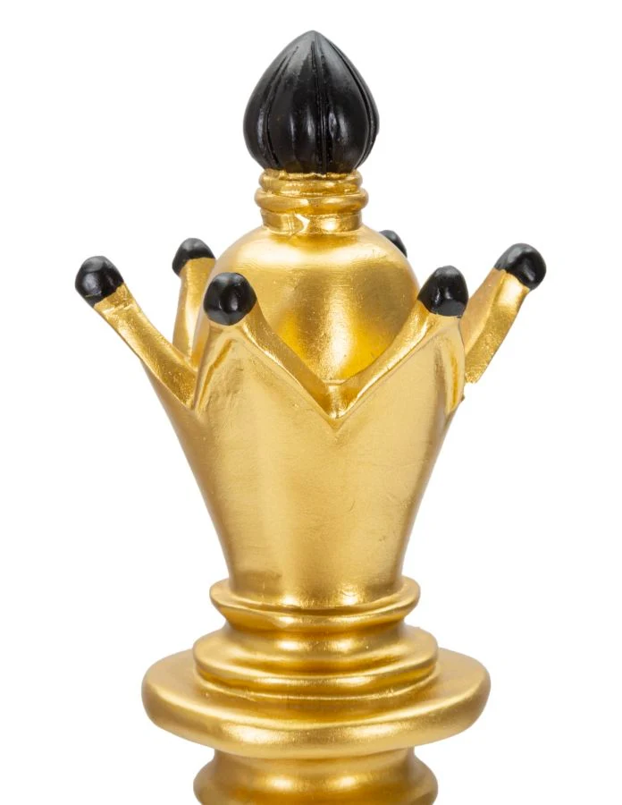 Pezzo degli scacchi Alfiere decorativo nero e oro - CHESS