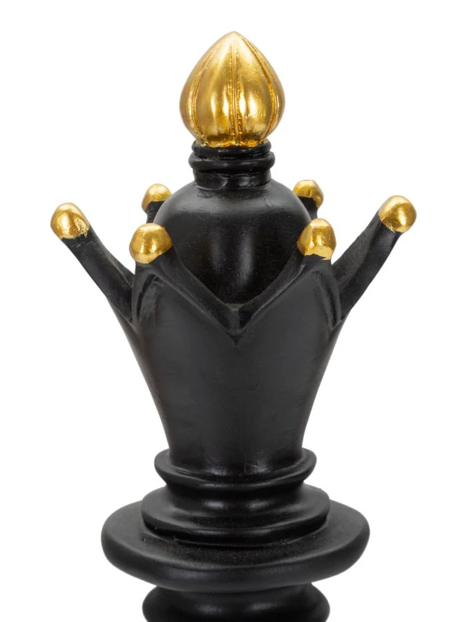 Pezzo degli scacchi Alfiere decorativo nero e oro - CHESS