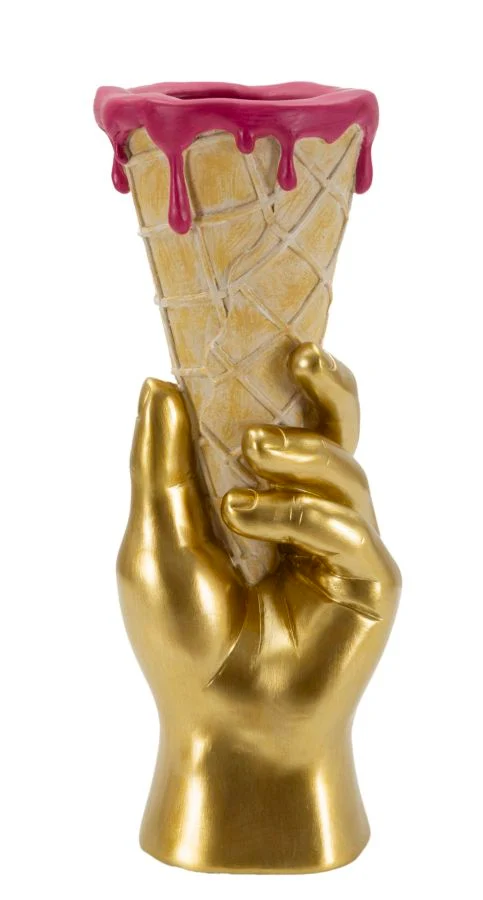 Cono portafiori in metallo decorativo 12,5x11x31 cm - CONO