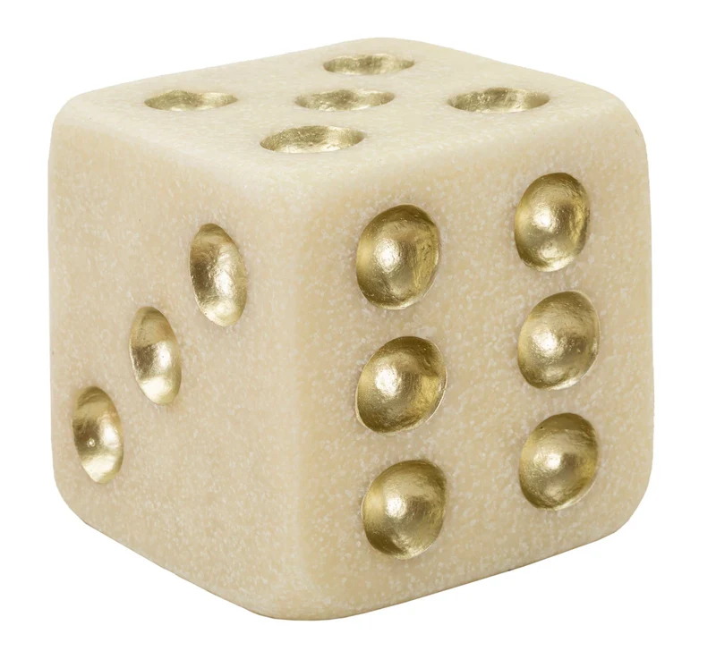 Dado decorativo in quarzo 12x12x12 cm per arredamento - DADO QUARZY