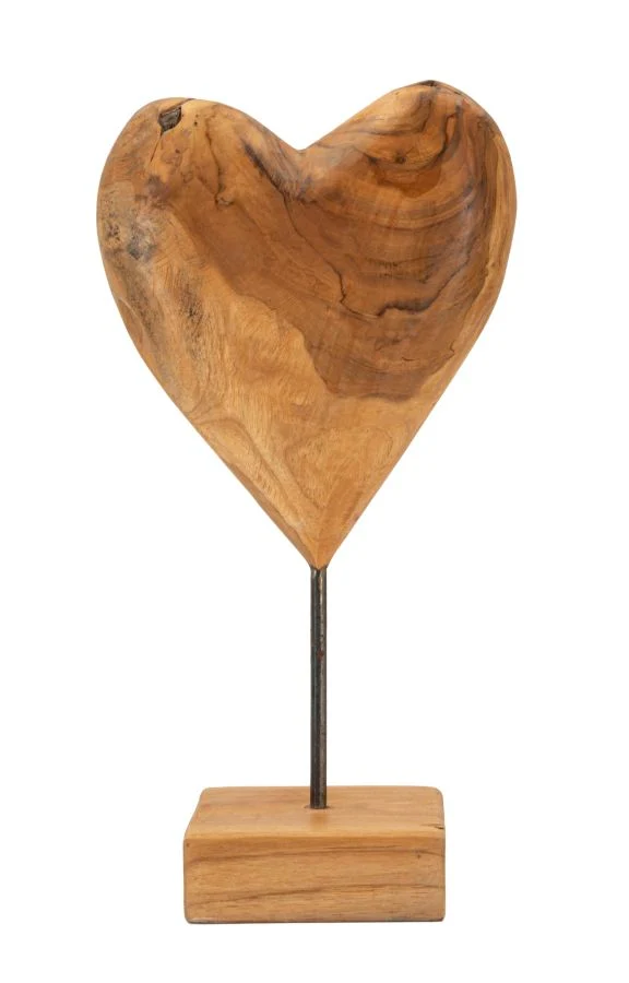 Scultura decorativa in legno di teak riciclato 20x12x37 cm - DOBU