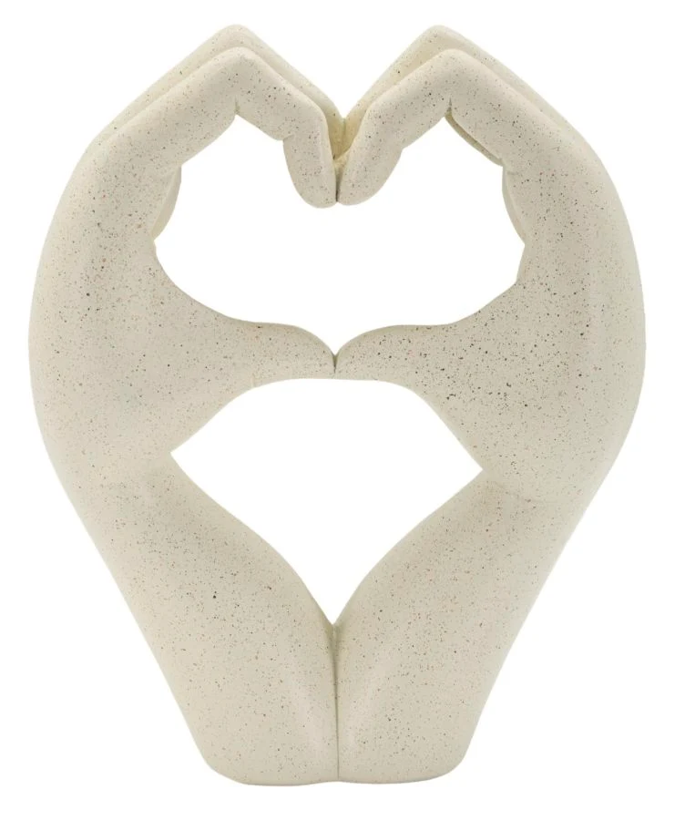 Scultura decorativa amore in pietra 16,5x7x20 cm - SCULTURA LOVE STONS