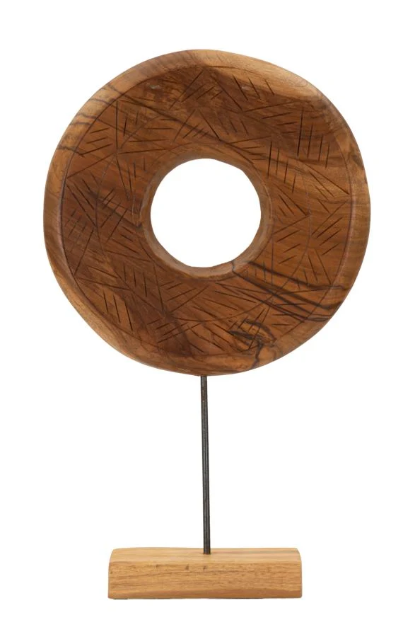 Scultura decorativa in teak riciclato 35x10x58 cm pezzo unico - SCULTURA DORAT