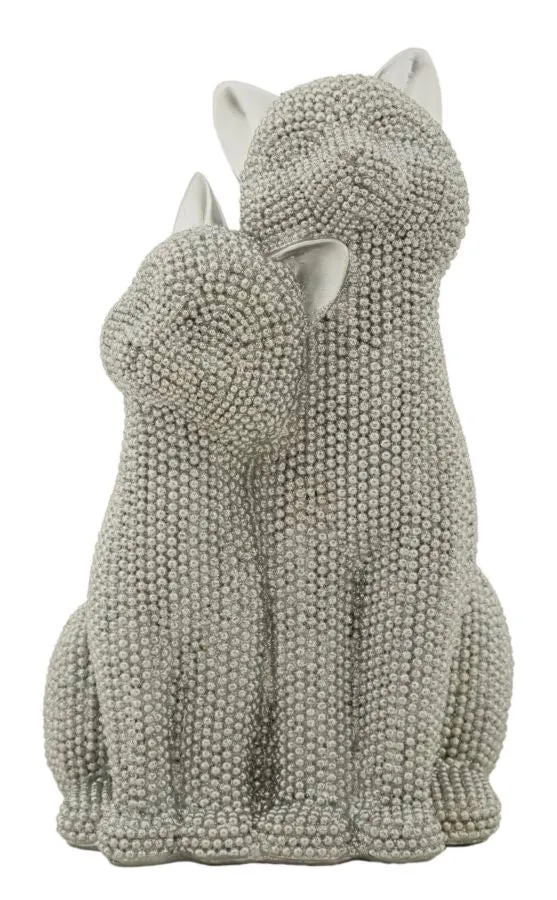 Coppia di gatti decorativi in resina 13x10x21 cm - SPARKY