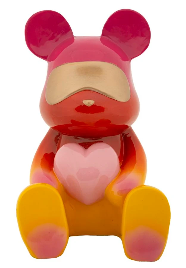 Orsetto arcobaleno seduto in peluche 21x20x32 cm - ORSETTO RAINBOW