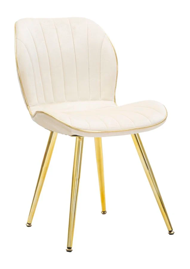 Sedia da pranzo imbottita color e oro set 2 pezzi - PARIS SPACE