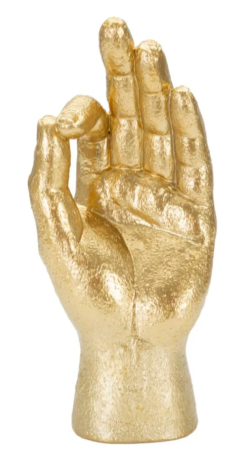 Statua decorativa mano dorata gesto OK 10x7x22,5 cm - MANUS