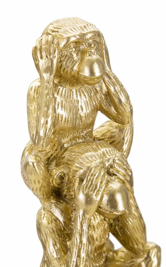 Statuetta Torre di Tre Scimmie Sovrapposte Decorativa - TURRIS