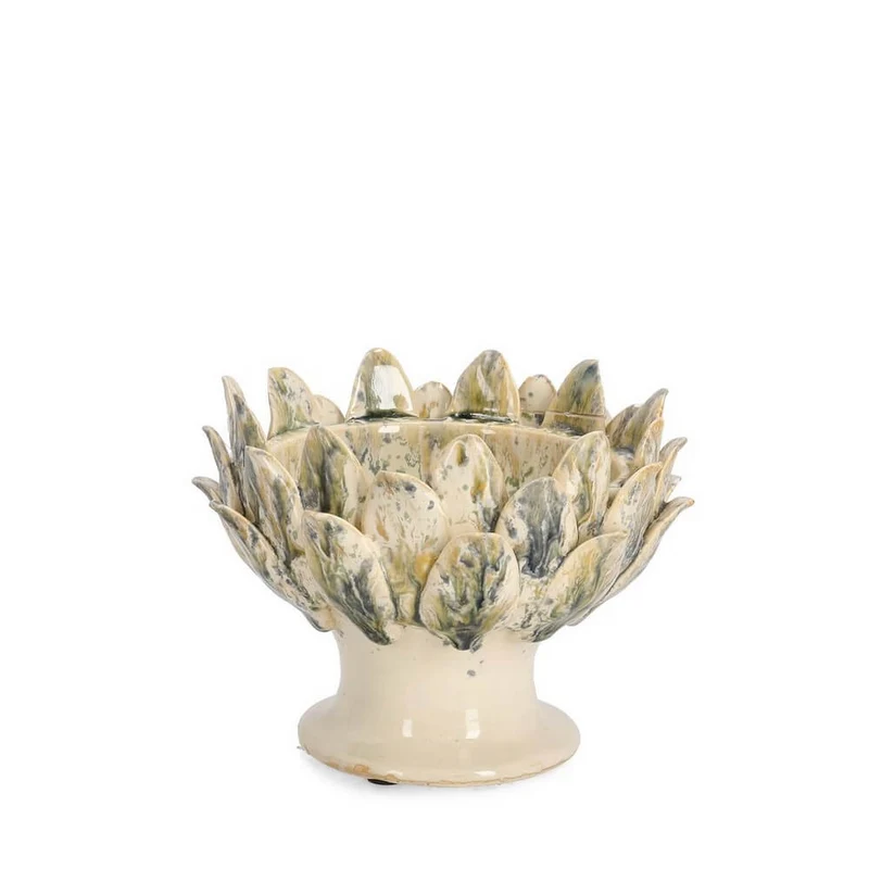 Alzata Decorativa in Terracotta a Forma di Carciofo Smaltata - ESMA