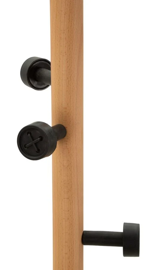 Appendiabiti da terra in metallo con dettagli in legno 30x176 cm - ROCK