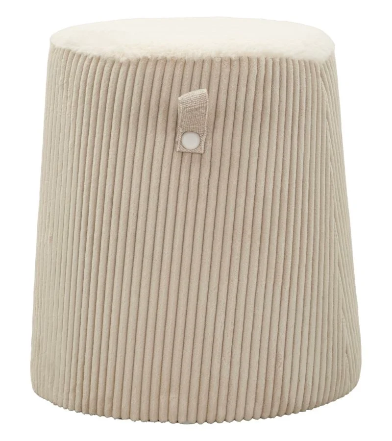 Pouf Conico Imbottito da Salotto Diametro 41x45 cm - DUBLINO
