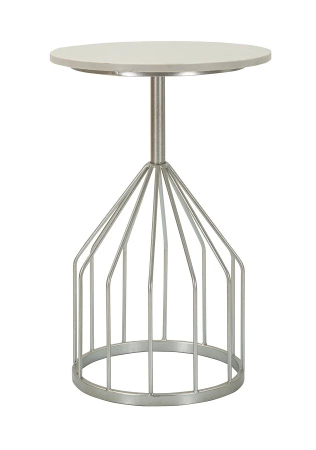 Tavolino rotondo da caffè in metallo diametro 37,5 cm altezza 58 cm - CUP