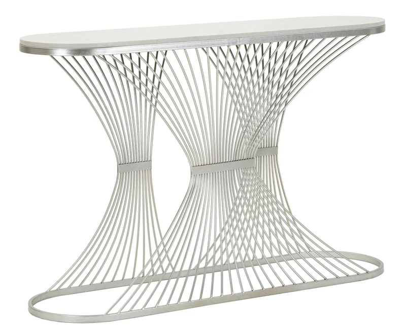Console da ingresso in legno 120x35x79 cm design a righe - STRIPE