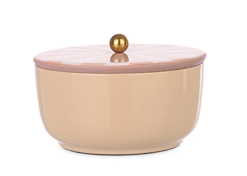 Set di 4 Scatole Decorative in Metallo con Coperchio Fatto a Mano - DONYA