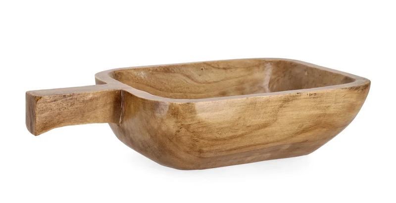 Set di 4 Vassoi Decorativi in Legno di Paulownia con Manico - JAMAL