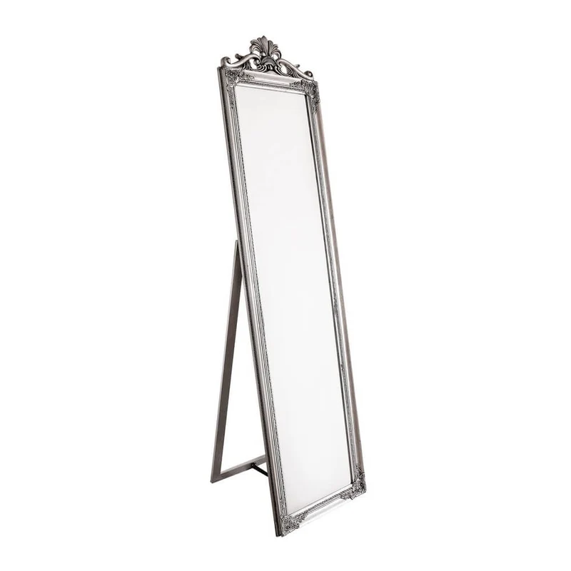 Specchio da Terra Stile Barocco con Cornice Argento 45x180 - HALL