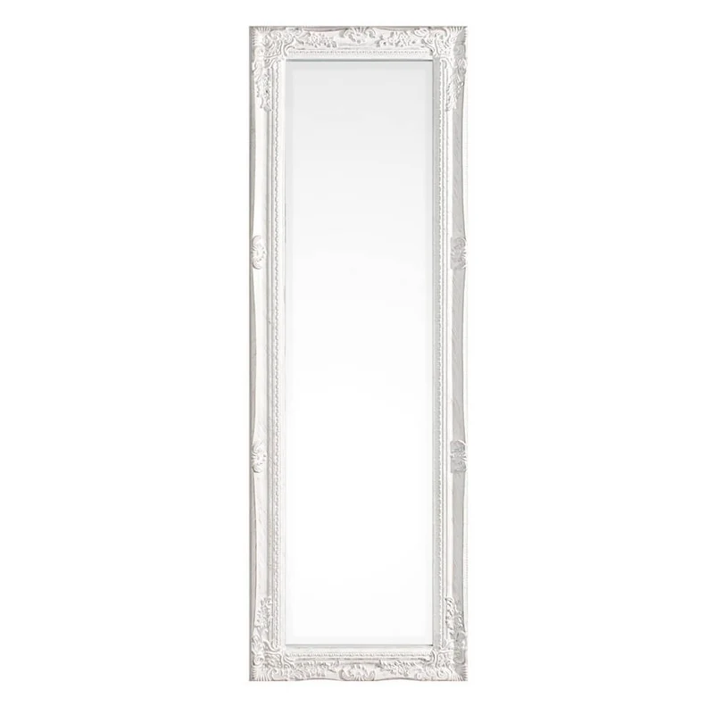 Specchio da Parete con Cornice Bianca Barocca 42x132 cm - HALL