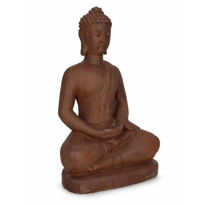 Statua Buddha Seduto da Esterno in Fibra di Vetro H75 cm - MEILI